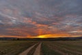 Sunset in Bile Karpaty, Slovakia