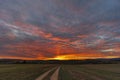 Sunset in Bile Karpaty, Slovakia