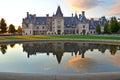 Sunset at Biltmore Estate Mansion and reflecting pool, Asheville NC