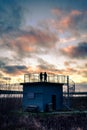 Sunset - birdwatchers at EgÃÂ¥ EngsÃÂ¸, Aarhus, Denmark