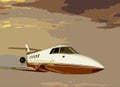 Sunset bizjet Royalty Free Stock Photo