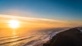 Sunset at the black sand beach