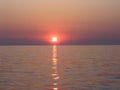 Sunset on the Black Sea in the resort town of Anapa