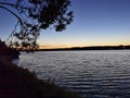 The Sunset at Blackstrap Lake, Saskatchewan Royalty Free Stock Photo