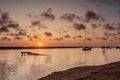 Sunset at High Tide Blakeney Royalty Free Stock Photo