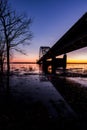 Sunset / Blue Hour at Paducah Steel Tied Arch Bridge - Ohio River, Kentucky & Illinois