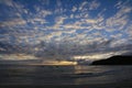 Lights of sunset in a tropical island, Fiji