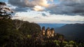 Sunset at the Blue Mountains in New South Wales, Australia Royalty Free Stock Photo