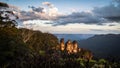 Sunset at the Blue Mountains in New South Wales, Australia Royalty Free Stock Photo