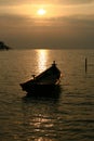Sunset Boat Royalty Free Stock Photo