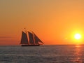 Sunset boat at key west