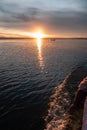 Sunset and boat-ride Royalty Free Stock Photo