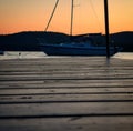 Sunset and Boat view in St-Donat