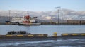 Sunset on the Reykjavik Harbor Royalty Free Stock Photo