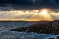 Sunset on the Bohuslan archipelago,