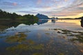 Sunset between Bollvagen and Myre, Langoya, Vesteralen Archipelago Norland County, Norway