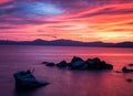 Sunset at Bonsai Rock, Lake Tahoe Royalty Free Stock Photo