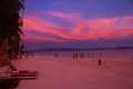 Sunset on Boracay beach, Philippines