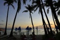 At sunset Boracay island.