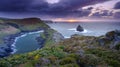 Sunset on Boscastle Harbour, Cornwall, UK