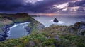 Sunset on Boscastle Harbour, Cornwall, UK