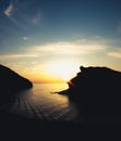 Sunset at Boscastle harbour Royalty Free Stock Photo