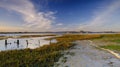 Sunset on Bosham village and harbour, West Sussex, UK