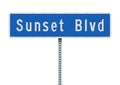 Sunset Boulevard road sign