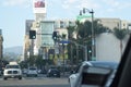 Sunset Boulevard sign in Downtown Los Angeles near Hollywood Royalty Free Stock Photo