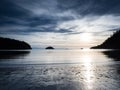 Sunset at Deception Pass state park - Washington state, USA Royalty Free Stock Photo