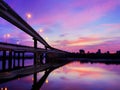 Sunset and bridge