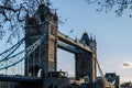 About sunset at the Tower Bridge, London