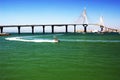 Sunset on the bridge of La Constitucion, called La Pepa Royalty Free Stock Photo