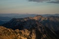 Sunset in the Bridger Mountain Range, Montana Royalty Free Stock Photo