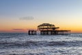 Sunset at Brighton Beach Royalty Free Stock Photo