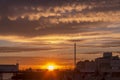 Sunset in Brighton with strange clouds