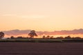 Sunset in the British countryside.