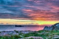 Sunset in Brittany, France Royalty Free Stock Photo