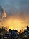 Sunset in Bukittinggi City of Indonesia Royalty Free Stock Photo
