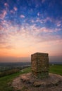 Sunset at Burton Dassett country park Royalty Free Stock Photo