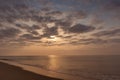 Sunset at cabo ledo beach. Angola. Royalty Free Stock Photo