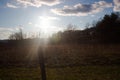 Sunset in Cade`s Cove inside The Great Smoky Mountains National Park.