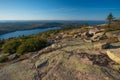 Sunset on Cadillac mountain Royalty Free Stock Photo