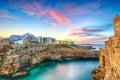 Sunset at Cala Paura gulf