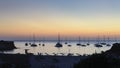 Sunset in Cala Saona, Formentera, Spain Royalty Free Stock Photo