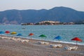 Sunset on the Calis Beach on the Aegean Sea Royalty Free Stock Photo