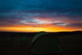 The sunset camping