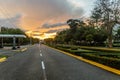 Sunset in the campus of the Universidad Autonoma Santo Domingo university in Santo Domingo, capital of Dominican Republi