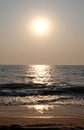 Sunset at Candolim Beach, Goa, India Royalty Free Stock Photo