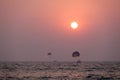 Sunset at Candolim Beach, Goa, India Royalty Free Stock Photo